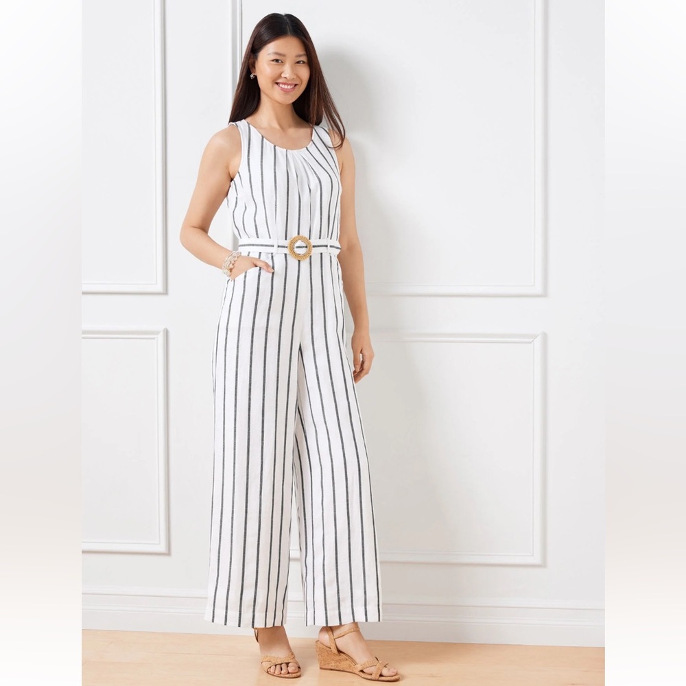 LIKE NEW Beautiful Talbots Linen Jumpsuit